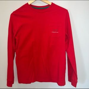 Vineyard Vines girls whale tee – red